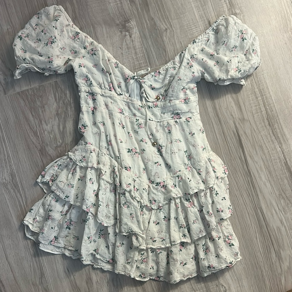 FLORAL dress with built in shorts from olivaceous